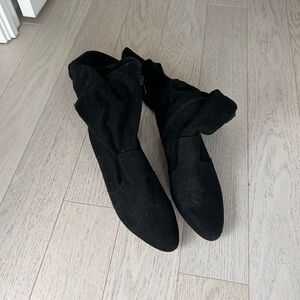 Thrifted Knee High Black Boots